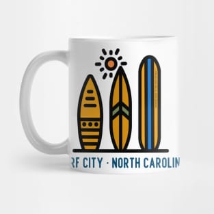 Surf City North Carolina Surfboards Mug